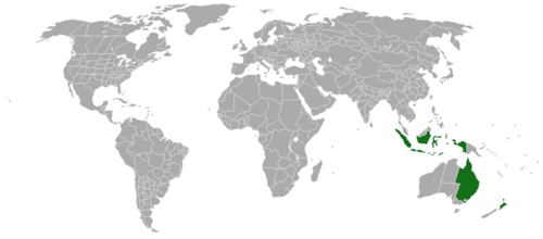Acacia falcata: Acacia complanata range map created with a blank map from the Commons, info from ILDIS LegumeWeb and the GIMP.