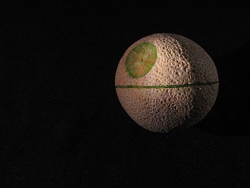 Muskmelon: Carved watermelon as Death Star