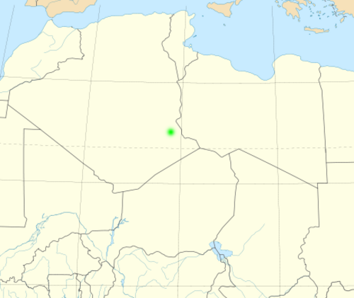 Saharan cypress: Cupressus dupreziana range