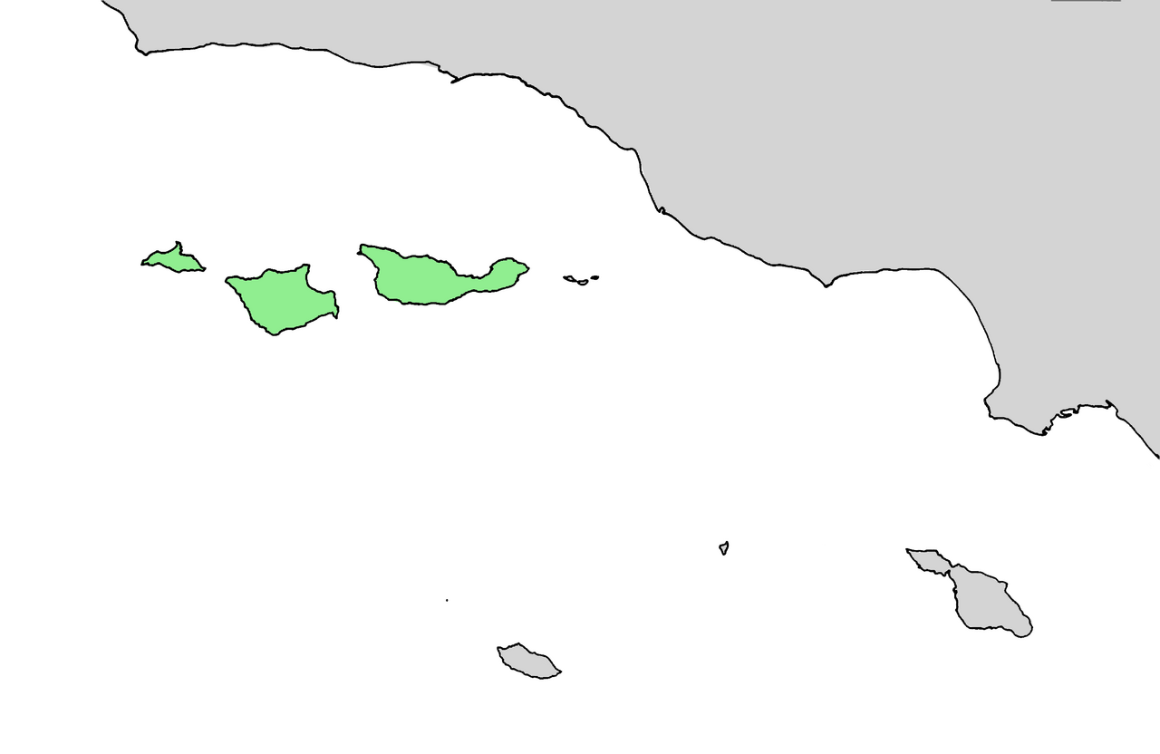 Greene's liveforever: Dudleya greenei range map