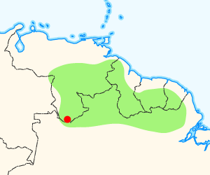 Heliamphora hispida: The range of Heliamphora hispida .